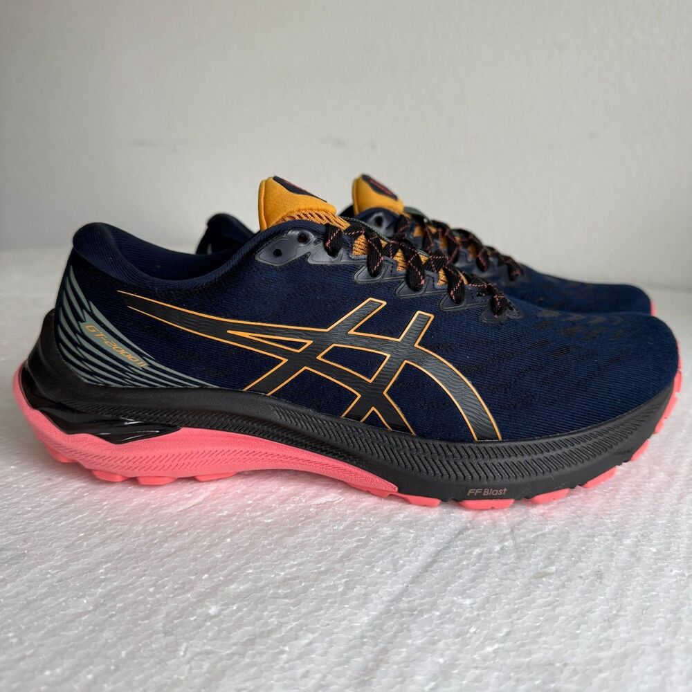 Asics GT 2000 11 Trail Running Shoes Blue/Papaya Womens Sz 9.5 Wide - Picture 2 of 13